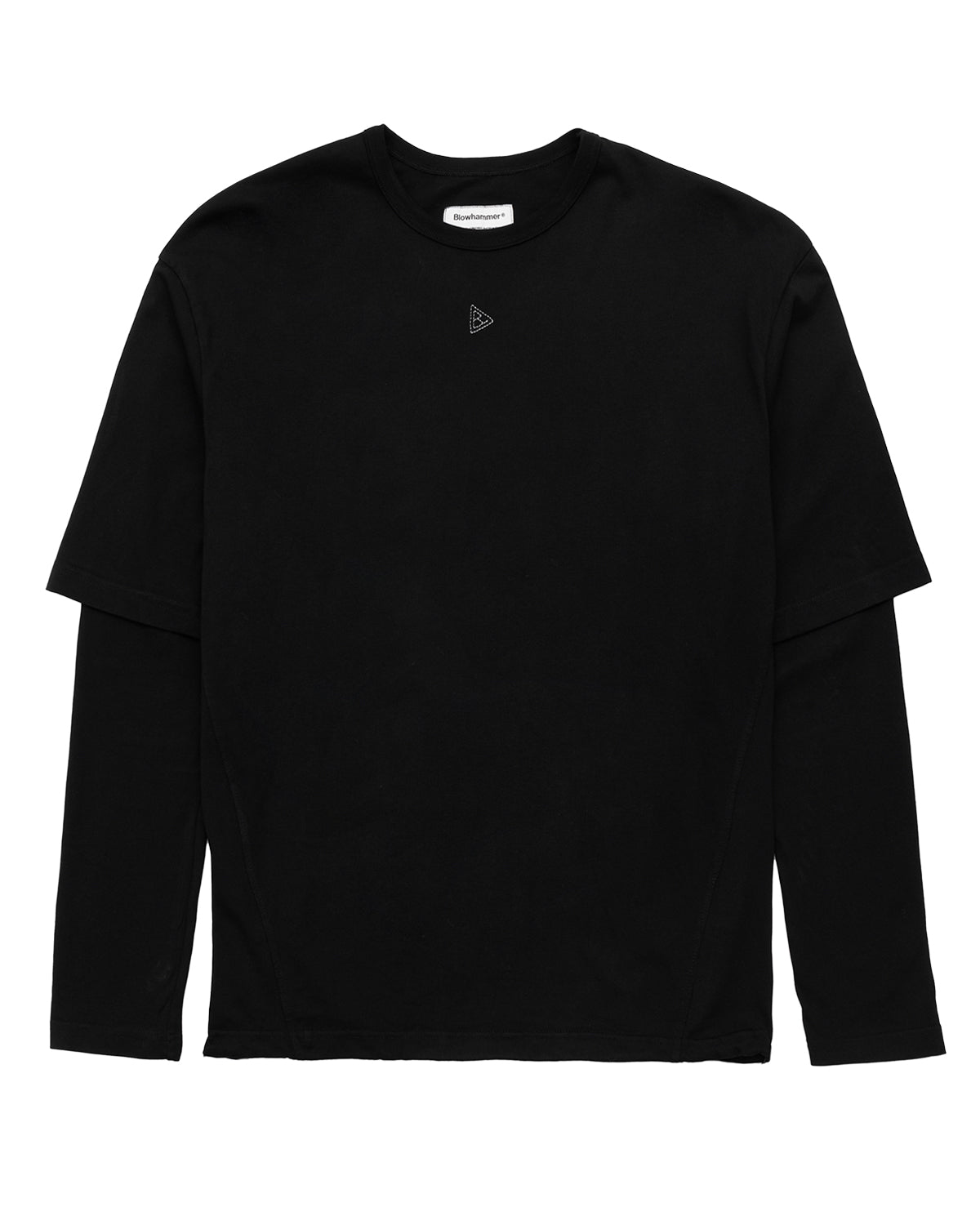 Camiseta de manga larga negra Minimal, vista frontal